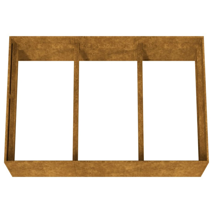 Strat înălțat de grădină, 120x80x40 cm, oțel corten - WALTI WALTI