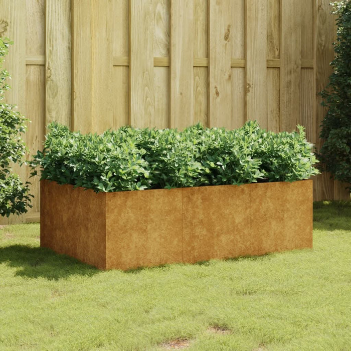 Strat înălțat de grădină, 120x80x40 cm, oțel corten - WALTI WALTI