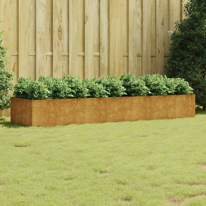 Strat înălțat de grădină, 280x80x40 cm, oțel corten - WALTI WALTI