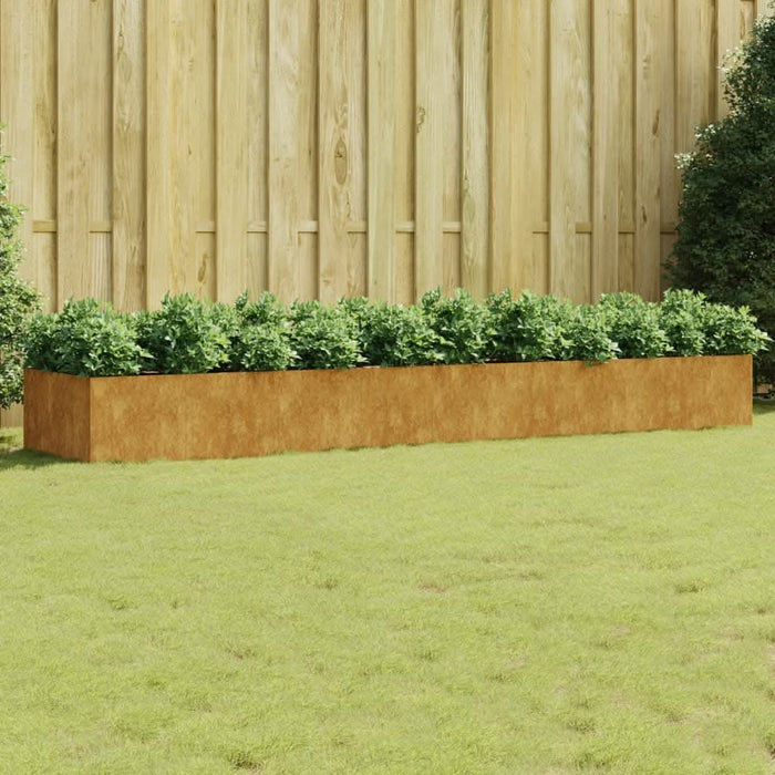 Strat înălțat de grădină, 360x80x40 cm, oțel corten - WALTI WALTI