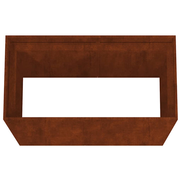 Jardinieră, 40x80x80 cm, oțel corten WALTI