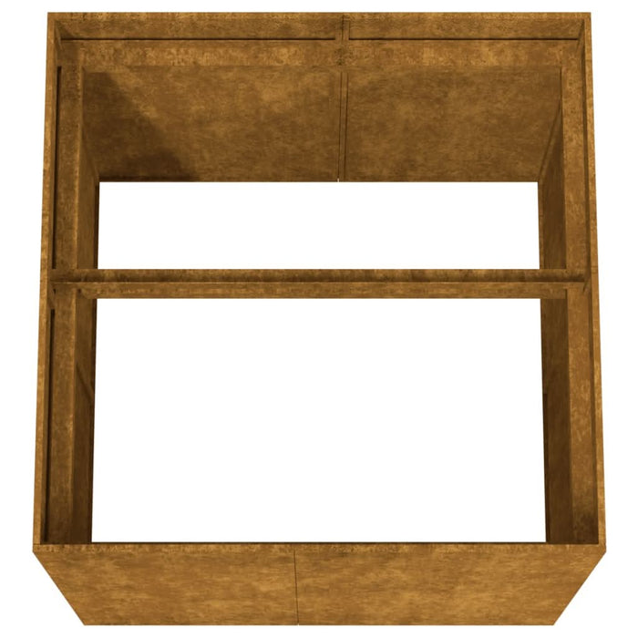 Jardinieră, 80x80x80 cm, oțel corten - WALTI WALTI
