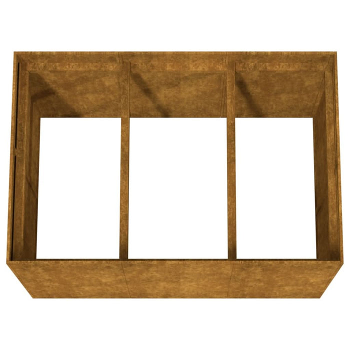 Strat înălțat de grădină, 120x80x80 cm, oțel corten - WALTI WALTI