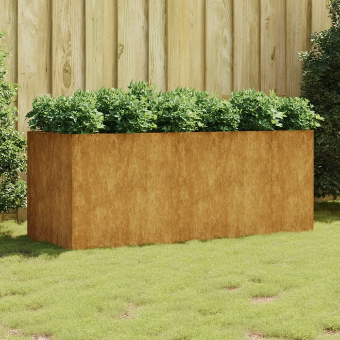 Strat înălțat de grădină, 200x80x80 cm, oțel corten - WALTI WALTI