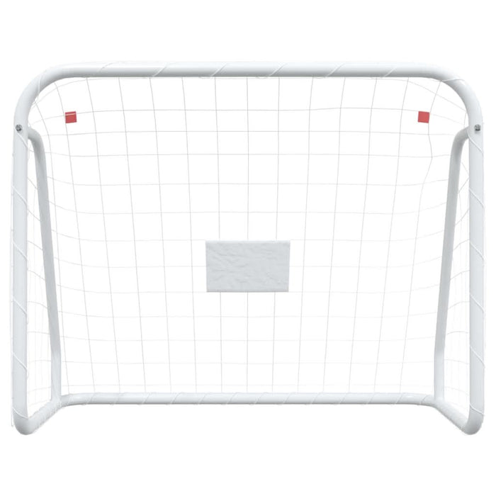 Poartă de fotbal cu plasă, alb, 125x96x60 cm, oțel/poliester - WALTI WALTI