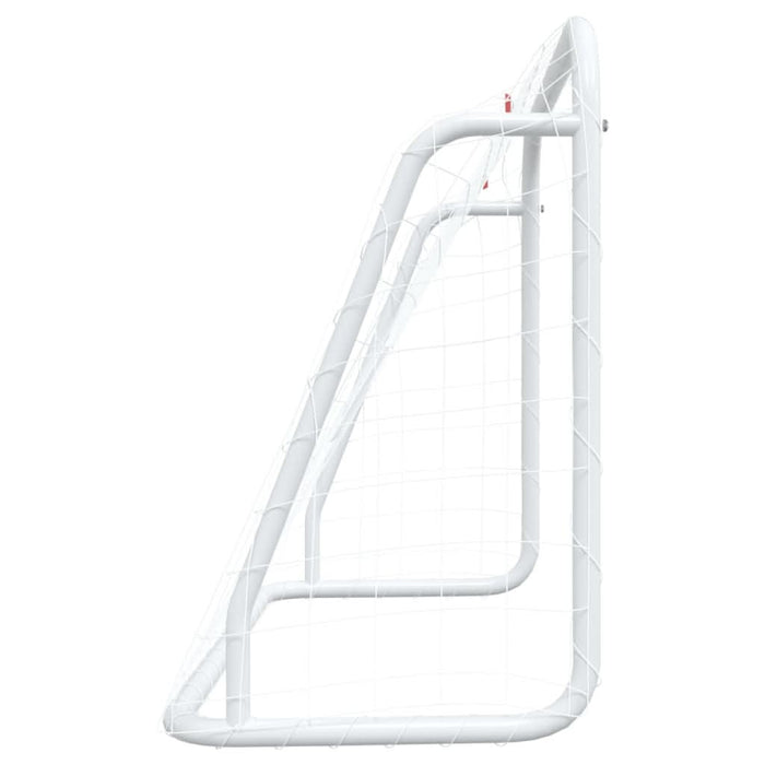 Poartă de fotbal cu plasă, alb, 125x96x60 cm, oțel/poliester - WALTI WALTI