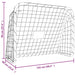 Poartă de fotbal cu plasă, alb, 125x96x60 cm, oțel/poliester - WALTI WALTI