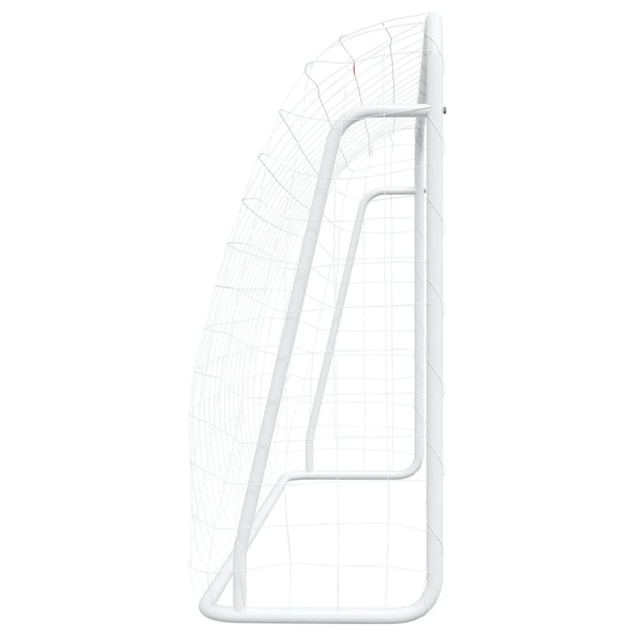 Poartă de fotbal cu plasă, alb, 214x75x152 cm, oțel/poliester - WALTI WALTI