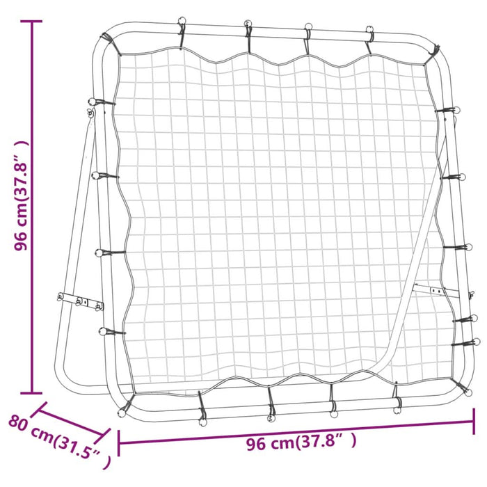 Rebounder ajustabil de antrenament fotbal, 96x80x96 cm, oțel/PE - WALTI WALTI