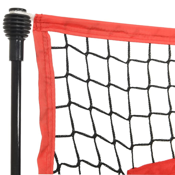 Plasă de baseball portabilă negru/roșu 183x105x183 cm poliester - WALTI WALTI