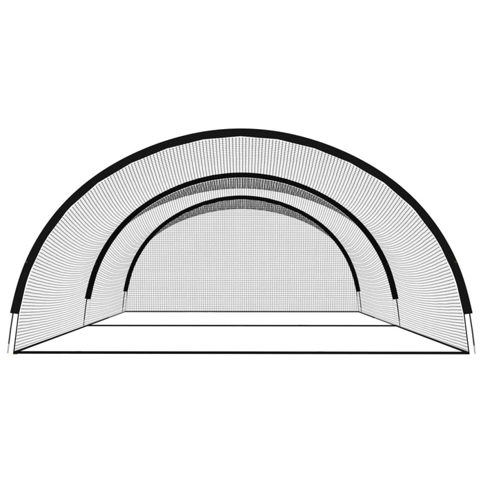 Țarc plasă de lovituri baseball negru 600x400x250 cm poliester WALTI