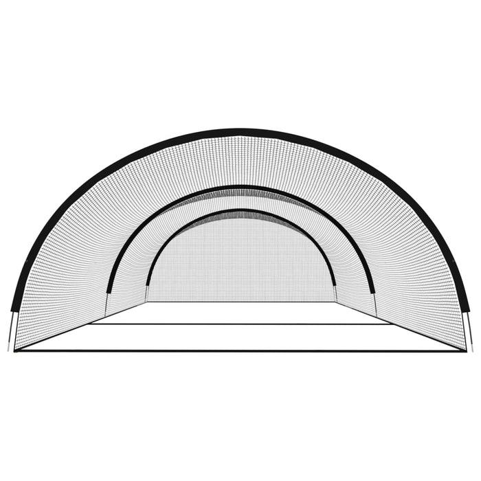 Țarc plasă de lovituri baseball negru 900x400x250 cm poliester WALTI