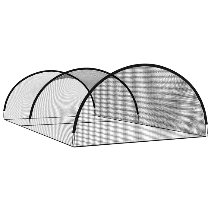 Țarc plasă de lovituri baseball negru 900x400x250 cm poliester WALTI
