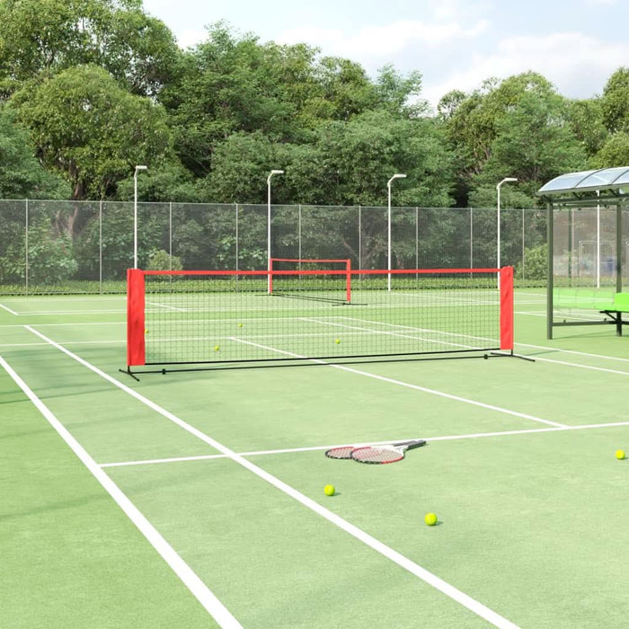 Plasă de tenis, negru și roșu, 400x100x87 cm, poliester - WALTI WALTI