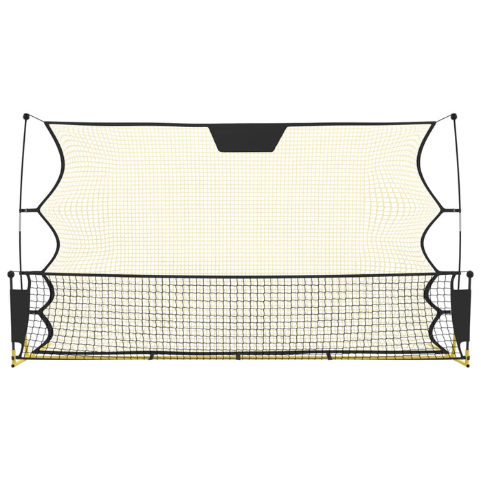 Plasă rebounder fotbal, negru și galben 183x85x120 cm poliester - WALTI WALTI