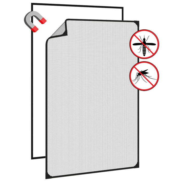 Plasă insecte magnetică pentru ferestre, antracit, 80x120 cm - WALTI WALTI