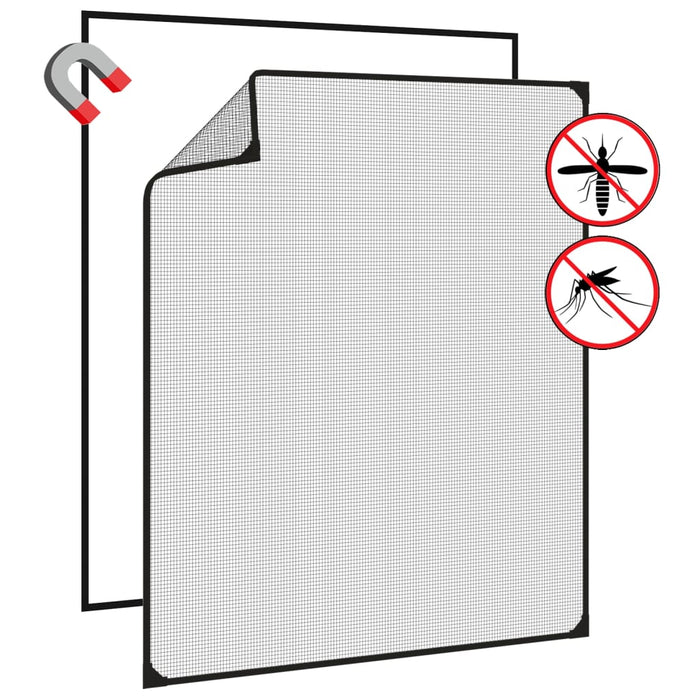 Plasă insecte magnetică pentru ferestre, antracit, 100x120 cm - WALTI WALTI