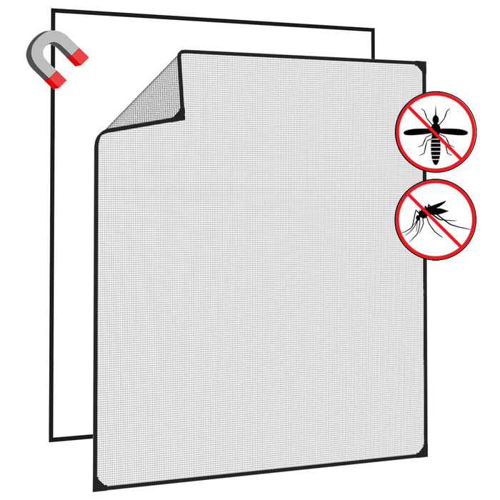 Plasă insecte magnetică pentru ferestre, antracit, 120x140 cm - WALTI WALTI