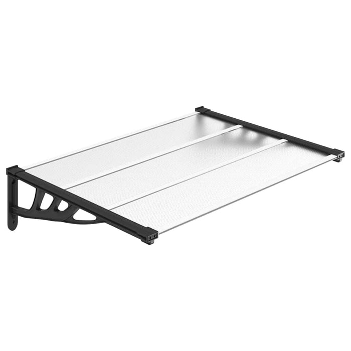 Copertină de ușă, negru și transparent, 122x90 cm, policarbonat - WALTI WALTI