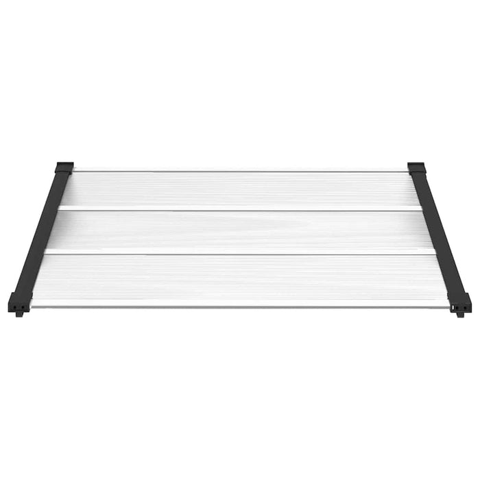 Copertină de ușă, negru și transparent, 122x90 cm, policarbonat - WALTI WALTI