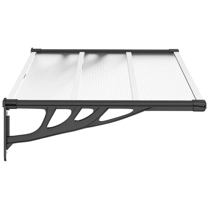 Copertină de ușă, negru și transparent, 122x90 cm, policarbonat - WALTI WALTI