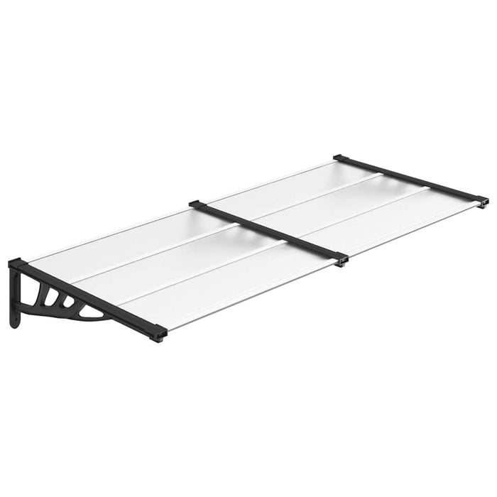 Copertină de ușă, negru și transparent, 199x90 cm, policarbonat - WALTI WALTI