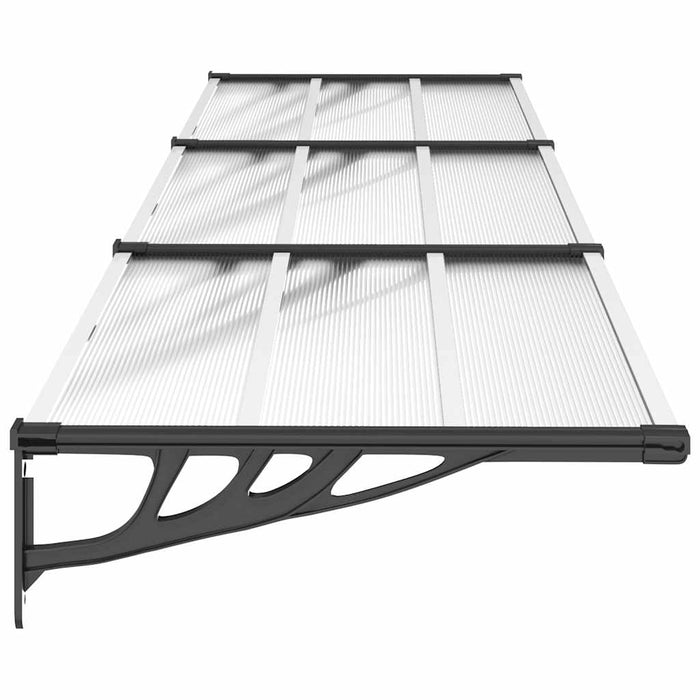 Copertină de ușă, negru și transparent 358,5x90 cm policarbonat - WALTI WALTI