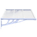 Copertină de ușă, gri și transparent, 122x90 cm, policarbonat - WALTI WALTI