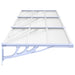 Copertină de ușă, gri și transparent, 297,5x90 cm, policarbonat - WALTI WALTI