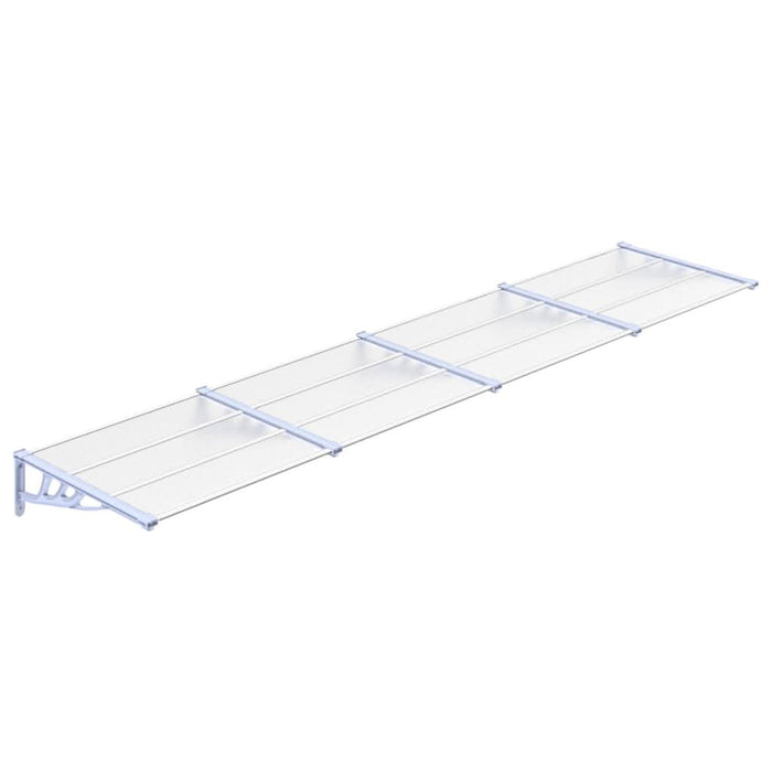 Copertină de ușă, gri și transparent, 396x90 cm, policarbonat - WALTI WALTI