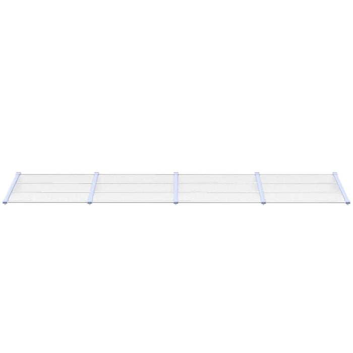 Copertină de ușă, gri și transparent, 396x90 cm, policarbonat - WALTI WALTI