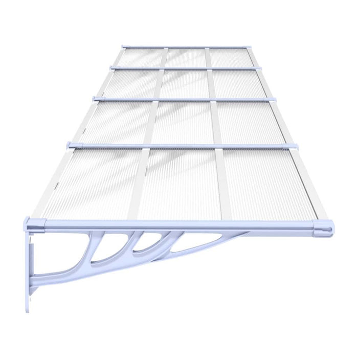 Copertină de ușă, gri și transparent, 396x90 cm, policarbonat - WALTI WALTI