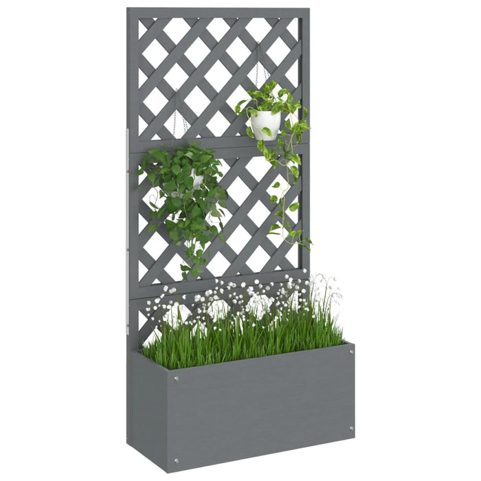 Jardinieră cu spalier, gri, 65x33x135 cm, WPC - WALTI WALTI