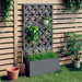 Jardinieră cu spalier, gri, 65x33x135 cm, WPC - WALTI WALTI