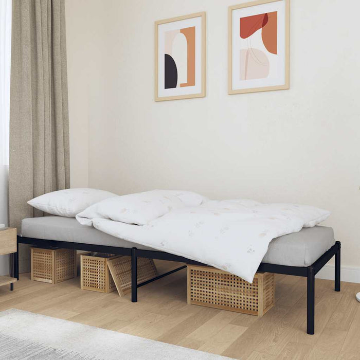 Cadru pat metalic, negru, 75x190 cm - WALTI WALTI