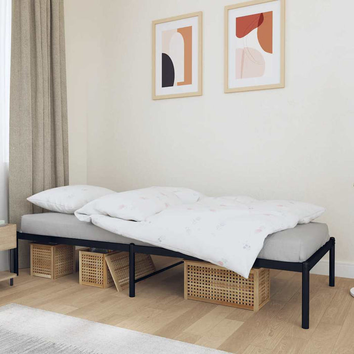 Cadru pat metalic, negru, 90x190 cm - WALTI WALTI