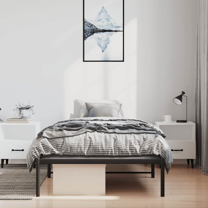 Cadru pat metalic, negru, 100x200 cm - WALTI WALTI