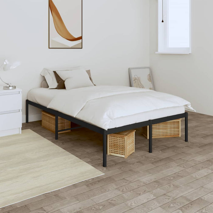 Cadru pat metalic, negru, 120x190 cm - WALTI WALTI