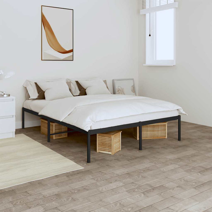 Cadru pat metalic, negru, 140x200 cm - WALTI WALTI