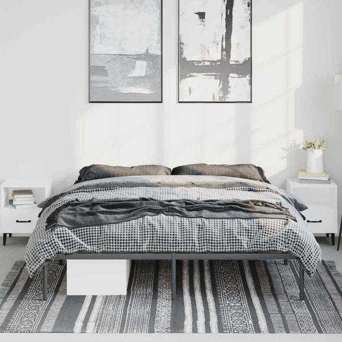 Cadru pat metalic, negru, 183x213 cm - WALTI WALTI