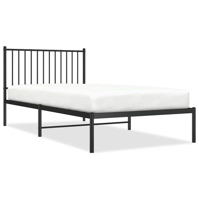 Cadru de pat din metal cu tăblie, negru, 100x200 cm - WALTI WALTI