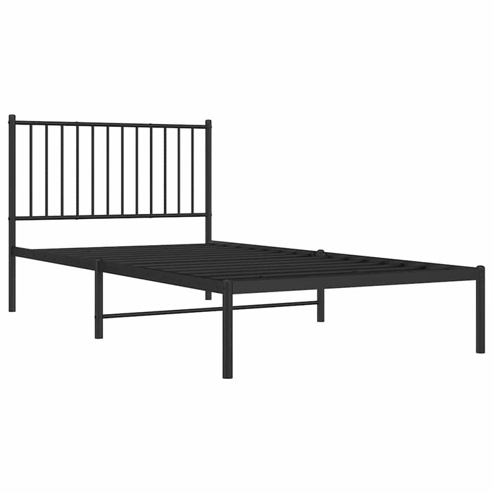 Cadru de pat din metal cu tăblie, negru, 100x200 cm - WALTI WALTI
