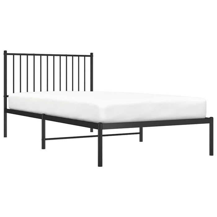 Cadru de pat din metal cu tăblie, negru, 100x200 cm - WALTI WALTI