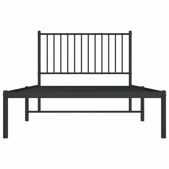 Cadru de pat din metal cu tăblie, negru, 100x200 cm - WALTI WALTI