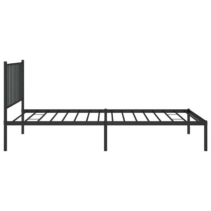 Cadru de pat din metal cu tăblie, negru, 100x200 cm - WALTI WALTI