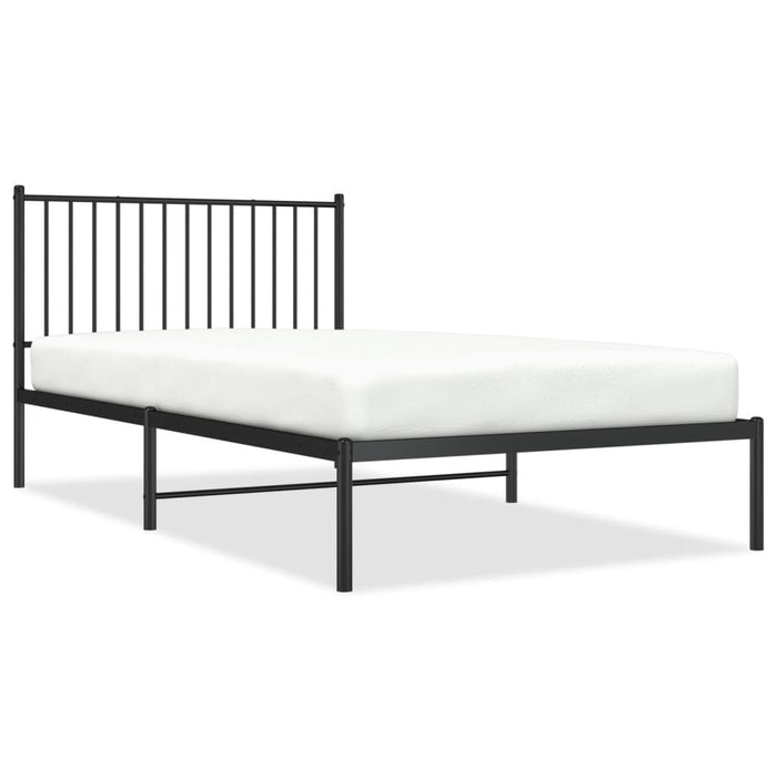 Cadru de pat din metal cu tăblie, negru, 107x203 cm - WALTI WALTI