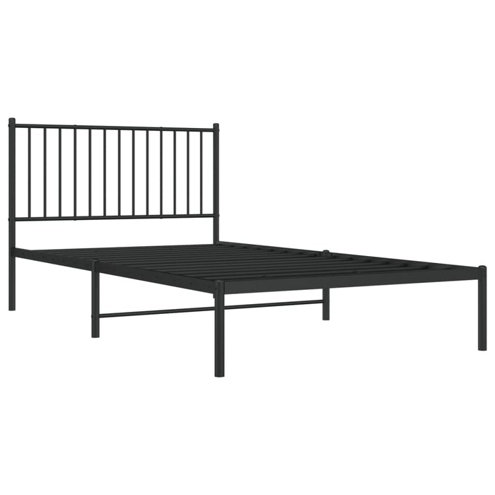 Cadru de pat din metal cu tăblie, negru, 107x203 cm - WALTI WALTI