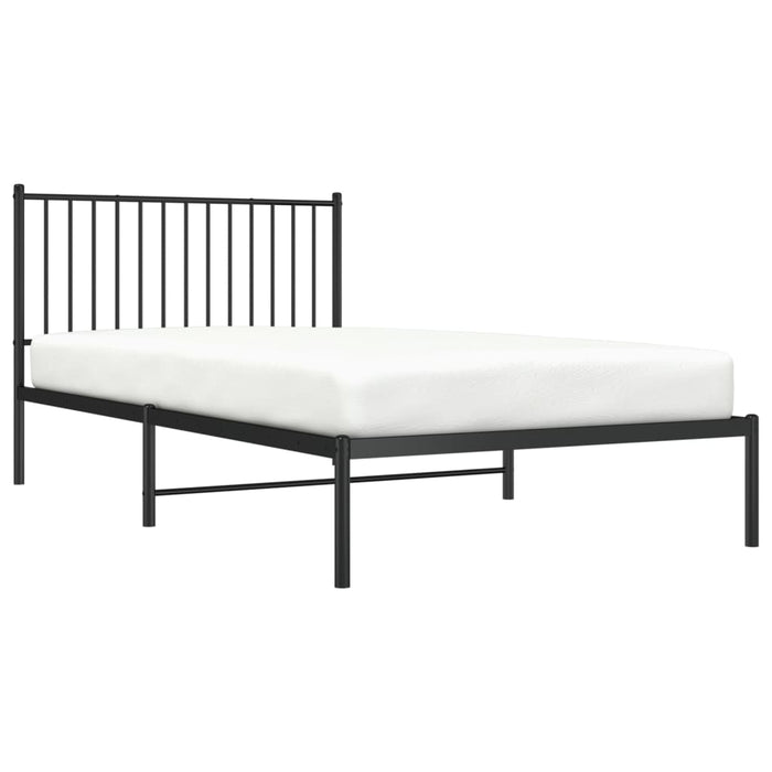 Cadru de pat din metal cu tăblie, negru, 107x203 cm - WALTI WALTI