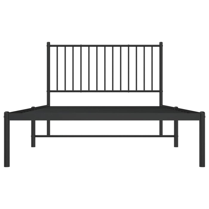Cadru de pat din metal cu tăblie, negru, 107x203 cm - WALTI WALTI