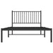 Cadru de pat din metal cu tăblie, negru, 107x203 cm - WALTI WALTI